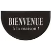 Image de Tapis d'Entrée Demi-Lune "Maison" 45x75cm Noir & Gris