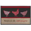 Image de tapis deco rectangle 50 x 80 cm imprime maison de campagne Douceur d'Intérieur