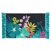 Image de Tapis Imprimé à Franges Hawaï 50x80cm Bleu