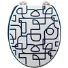 Image de Abattant WC Imprimé "Labyrinthe" 46cm Blanc
