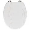 Image de Abattant WC Effet Bois "Strata" 46cm Blanc