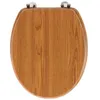 Image de Abattant WC Effet Bois "Strata" 46cm Naturel