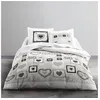 Image de TODAY Parure de lit Coton 2 personnes - 240x260 cm - Imprime Blanc Eden