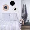 Image de Parure de lit Kargo - 220x240 cm - 2 personnes - Coton imprimé rayé