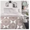 Image de parure de lit 2 personnes -today - 240x200 cm - 100% coton - beige, noir et blanc