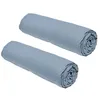 Image de lot de 2 draps housses today essential - 140 x 190 cm - 2 personnes - 100% coton - denim