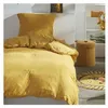 Image de parure de lit - today - 123333 - 1 personne - 140x200 cm - gaze de coton unie - ocre