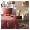 Image de parure de lit - today - 123334 - 1 personne - 140x200 cm - gaze de coton unie - terracotta