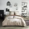 Image de Parure de lit - JAVA - 2 personnes - 240x220 cm - Coton - Imprimé London - Beige