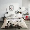 Image de Parure de lit - JAVA - 2 personnes - 240x220 cm - Coton - Imprimé Manga - Beige