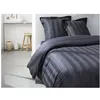 Image de Parure de lit en percale CHAUMONT - couette 240x260cm + 2 taies 63x63cm - Taupe