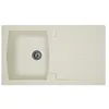 Image de STRADOUR Evier cuisine a encastrer 1 bac + 1 egouttoir Arena - Resine - 86 x 50 cm - Blanc