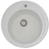 Image de STRADOUR Evier a encastrer RONDA, en SMC BLANC UNI - 17, 1 bac, dim. O 49 cm, vidage manuel