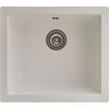 Image de Evier en résine - Blanc uni - a encastrer ou sous plan - 1 cuve 500x440