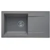 Image de STRADOUR Evier a encastrer EINNA, en SMC GRIS BETON - 16, 1 bac, dim. 78 * 43,5 cm, vidage manuel