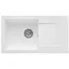 Image de STRADOUR Evier a encastrer EINNA, en SMC BLANC UNI - 17, 1 bac, dim. 78 * 43,5 cm, vidage manuel