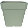 Image de Bac a fleurs carré RIVIERA SOLEILLA - Plastique - 50x50 cm - Vert argile