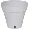 Image de Bac a fleurs rond RIVIERA LOFT - Plastique - Diametre 30 cm - Blanc
