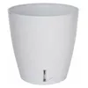 Image de Pot en plastique rond avec réserve d'eau 35 cm Eva blanc