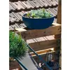 Image de Bac A Fleurs Rond Riviera Coupe Granit - Plastique - Diametre 40 Cm - Bleu