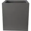 Image de Riviera - Pot en plastique carré aspect granit 40 cm gris