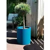 Image de Pot de fleurs rond RIVIERA GRANIT - Plastique - D49 x H53,5 cm - Bleu
