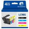 Image de Pack compatible BROTHER LC985, 4 cartouches - 123CONSOMMABLES