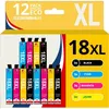 Image de Cartouche compatible - Megapack Compatible Epson T18xl, 12 Cartouches