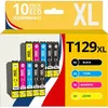 Image de 123CONSOMMABLES - T1295 - Pack 10 Cartouches compatibles avec EPSON T1295 XL pour Epson Stylus SX525WD SX535WD SX425W SX230W SX235W Stylus Office BX635FWD BX305FW Workforce WF-3520