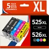 Image de Pack 5 cartouches compatibles CANON PGI-525/CLI-526