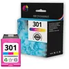 Image de 123CONSOMMABLES - 301 - Cartouches d'encre Compatible pour HP 301 Couleur pour Envy 4500 5530 5534 4507 4500 4508 5534 Deskjet 2547 2050 1510 3055A 1050 3050 Officejet 4630 (sans puce)