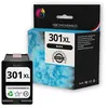 Image de 123CONSOMMABLES - 301 XL - Cartouches d'encre Remplacement pour Cartouche HP 301 Noir pour Encre HP 301XL pour Envy 4500 4502 5530 DeskJet 1000 1050 2050 2510 OfficeJet 2620 4630 (sans puce)