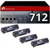 Image de Pack 4 Toners compatible CANON 712 noir