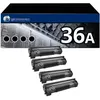 Image de Pack 4 Toners compatible HP 36A noir
