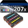 Image de 123CONSOMMABLES - 207X - Toner Compatible pour HP 207X 207A Color Laserjet Pro MFP M283fdw M255dw M282nw M283fdn M255nw W2210X W2211X W2212X W2213X Multipack (Noir Cyan Magenta Jaune)