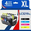Image de 123CONSOMMABLES - LC3219XL Cartouches encre compatible avec Brother LC3219XL LC3219 LC3217 pour Brother MFC-J5330DW, J5730DW, J6930DW, J5930DW, J6530DW, J6935DW (1 Noir / 1 Cyan / 1 Magenta / 1 Jaune)