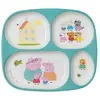 Image de Petit Jour Paris, Vaisselle + couverts pour enfants, plateau à 4 compartiments peppa pig