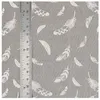 Image de Tissu coton plumes vendu au mètre(...) - feuillegris