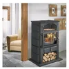 Image de Poêle à bois fonte 12kw peint anthracite Godin 350104000053