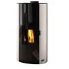 Image de Poêle à granulés de bois 9kw noir Godin 490329noir