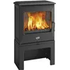 Image de Poêle à bois fonte 5kw noir Godin 388150PEINTANTHRACITE