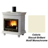 Image de Poêle à Bois Godin Constance 4 630155 Biscuit Brillant Monochrome