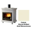 Image de Poêle à Bois Godin Constance 4 Turbo 630156 Biscuit Brillant Monochrome