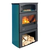 Image de Poêle à Bois Godin Grand Chinon 2 363117 Chrome Bleu Boreal