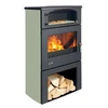 Image de Poêle à Bois Godin Grand Chinon 2 363117 Chrome Vert Atoll