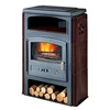 Image de Poêle à Bois Godin Eco 2 363114 Ceramique Bordeaux Brillant