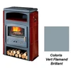 Image de Poêle à Bois Godin Eco 2 363114 Ceramique Vert Flamand Brillant