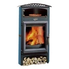Image de Poêle à Bois Godin Brulhaut 2 364133 émaille Bleu Boreal