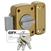 Image de Verrou Arnov Cavith 4115 à bouton barette bronzé or - ISEO - 10740001