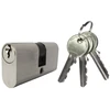 Image de Cylindre double entrée ovale 30 x 30 mm laiton nickelé CISA CIS08210.02